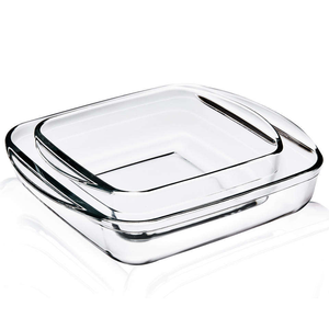 Deep <strong>Glass</strong> Baking Dish Square <strong>Glass</strong> Bakeware Set , Baking Pans for Lasagna, Leftovers, Cooking,Freezer-to-Oven and Dishwasher - Product Image 3