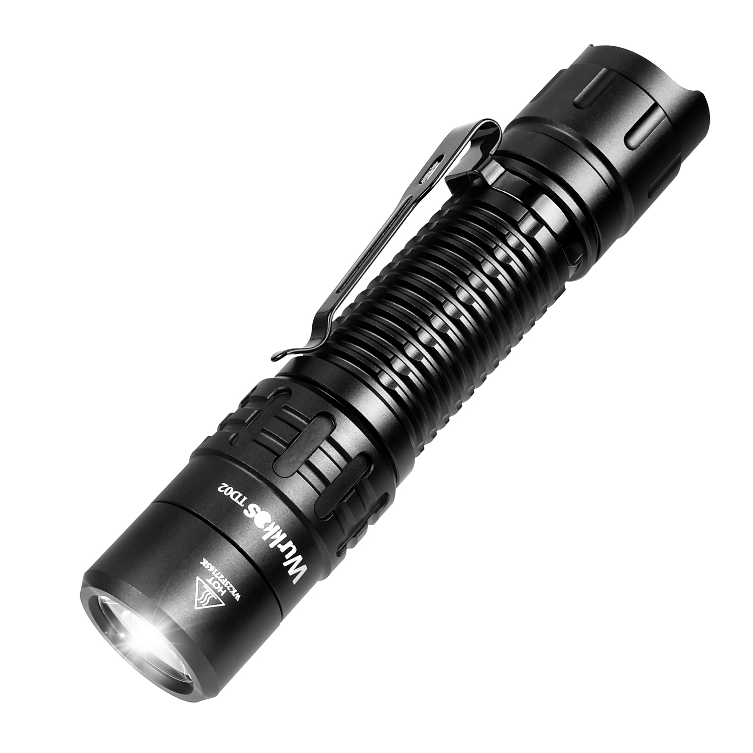 WurkkosTD02タクティカル懐中電灯2000ルーメンポケットトーチ充電式EDC