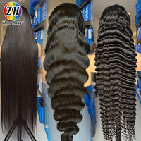 Pelucas de Cabello Vietnamita Natural de la Mejor Calidad, 100% Cabello Virgen con Cutícula Alineada, Peluca Frontal de Encaje con Ondas Profundas de Visón Filipino, Cabello Virgen Brasileño