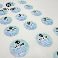 Étiquettes personnalisées pour flacons de peptides 3 ml, autocollants holographiques en vinyle imperméable avec logo personnalisé pour l'emballage de la recherche, commandes en gros
