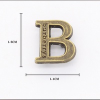 Etiqueta Rectangular de Latón de Alta Calidad con Acabado en Oro para Bolsos