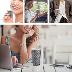 Gobelets à café 12 oz, gobelets à café <span class=keywords><strong>en</strong></span> papier jetables, gobelets jetables, gobelet isotherme 12 oz, gobelet <span class=keywords><strong>en</strong></span> papier isolé 12 oz pour boissons chaudes et froides - Product Image 6