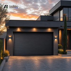Porte de garage à enroulement isolée à double couche en aluminium à prix abordable, garnie de mousse, pour villa résidentielle - Product Image 3
