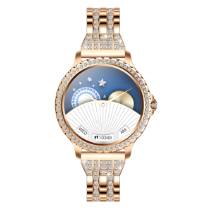 Đồng hồ tròn thông minh cao cấp, kim cương vàng lấp lánh màu hồng tuyệt đẹp nâng cấp diện mạo của bạn ngay bây giờ - Product Image 6