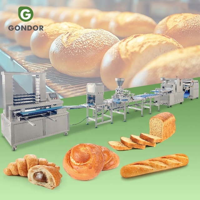 Serve China Professional Equipment and Bakery Bake Small Baking Production Line Bread Make Machine