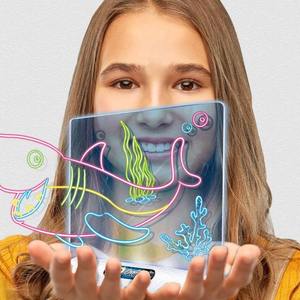 Samtoyラージサイズライトアップ8色カラフルな3Dオーシャン落書き製図板3Dメガネを持つ子供のための魔法の製図パッド - Product Image 3