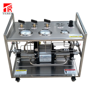 Pompe de transfert de <span class=keywords><strong>gaz</strong></span> pneumatique à <span class=keywords><strong>double</strong></span> action haute pression 800 bars de la marque TEREK, cadre en acier inoxydable, précision - Product Image 1