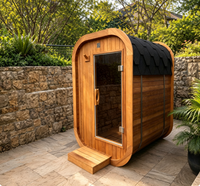 Sauna Cube Extérieur Personnalisable pour 2 Personnes en Bois de Cèdre Rouge Massif – Vente en Gros