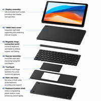 Tablette PC Intel Hi10X2 10,1 pouces 2-en-1 avec clavier, caméra frontale, étanche et antichoc pour l'éducation des enfants