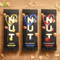 Biodegradable Heal Seal Food Packaging Bag Brown Kraft Chocolate Fruit Nut Snack Granola Energy bar Wrapper Packaging