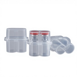 Wholesale 2x3ml Clear <b>Plastic</b> Vial Storage <b>Box</b> for Peptide 3ml Storage Cases - Product Image 1