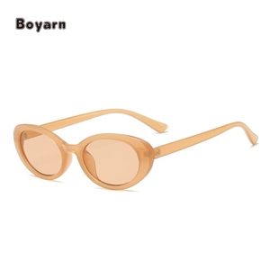 แว่นตากันแดดหรูหรายูนิเซ็กส์ดีไซน์ตามสั่งเฉดสีเทาพีซีเลนส์รูปไข่สำหรับการป้องกัน UV400เลนส์ AC แว่นตาแฟชั่นสำหรับกลางแจ้ง - Product Image 3