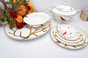 Vajilla <span class=keywords><strong>de</strong></span> porcelana <span class=keywords><strong>española</strong></span> <span class=keywords><strong>de</strong></span> hueso <span class=keywords><strong>de</strong></span> china, conjunto <span class=keywords><strong>de</strong></span> cena <span class=keywords><strong>de</strong></span> aves, platos <span class=keywords><strong>de</strong></span> Marruecos, vintage, 76 Uds. - Product Image 2