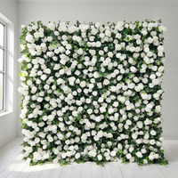 Panneau mural de fleurs artificielles de conception populaire pour décoration d'arche de mariage Baby Shower