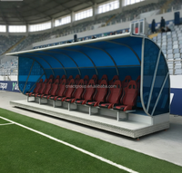 Banc de Reserves Portable Elite à 2 Rangs pour Clubs de Football avec Sièges Automatiques DPY-VIP 2-24 Places