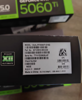 New and Original DUAL-RTX5060TI-O16G RTX 5060 Ti Series Graphics Card GPU for Gaming 16GB GDDR7 128-bit 1815MHz DUAL-RTX5060TI-O