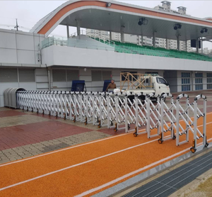 Nuovo materiale porta elettrica in lega di alluminio senza cingoli per parcheggio della Corea del sud speciale porta automatica retrattile <span class=keywords><strong>con</strong></span> foro per porta - Product Image 2