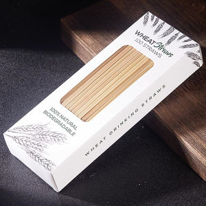 Jus de <span class=keywords><strong>mojito</strong></span> naturel paille de blé thé au lait dans une boîte entière <span class=keywords><strong>pailles</strong></span> de blé dégradables jetables café - Product Image 2