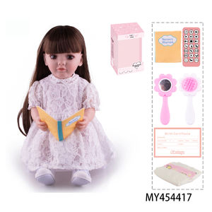 <span class=keywords><strong>Muñeca</strong></span> Bebé Eléctrica de Silicona Realista, Juguete Reborn <span class=keywords><strong>para</strong></span> Niña, <span class=keywords><strong>Muñeca</strong></span> de Moda <span class=keywords><strong>con</strong></span> Libro de Tela, Control Remoto, Peine y Pañal - Product Image 4