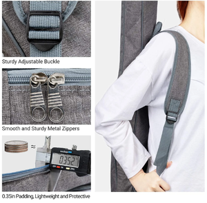 ギターバッグパッド入りギターギグバッグケース0.35インチパッド入りデュアルアジャスタブルショルダーストラップギターケース - Product Image 6