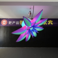 Décoration de scène : Combinaison de fleurs gonflables géantes lumineuses LED, merveilleuse fleur gonflable publicitaire, plante gonflable personnalisée