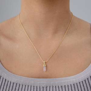 2026 Koreanischer Schmuck Konische Naturstein-Halskette mit Anhänger, Modische und Charmante Damen-Kettenanhänger-Halskette - Product Image 1