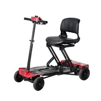 Scooter électrique pliable automatique léger à batterie au lithium, déambulateur à quatre roues détachable pour personnes âgées