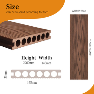 Planches de <span class=keywords><strong>terrasse</strong></span> en WPC imperméables pour l'extérieur - Revêtement composite écologique ignifuge antidérapant à emboîtement pour jardin et <span class=keywords><strong>terrasse</strong></span> - Product Image 2