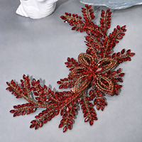 Applique en strass faite à la main WHD-132, accessoire parfait pour mariée, patch coloré de style nouveau pour robe de mariée et accessoires vestimentaires