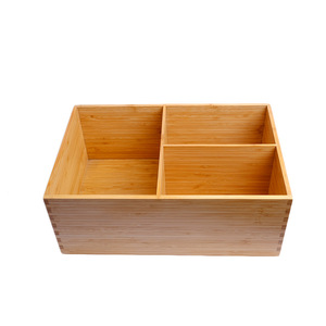 Frutero de bambú de estilo japonés con 3 compartimentos, caja para dulces de boda, caja de almacenamiento para semillas de melón, aperitivos y frutas secas. - Product Image 4