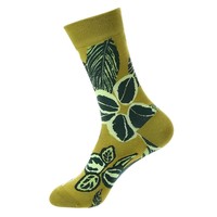 Chaussettes habillées unisexe en jacquard à motif personnalisé, en coton de haute qualité, fantaisie, décontractées, tendance, de créateur, pour la vente en gros