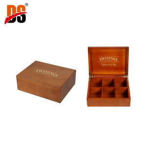Organizador Sólido DS, Personalizado, Hecho a Mano, con Logotipo Estampado en Caliente, 6 Compartimentos, Caja de Té Rectangular de Madera MDF, Paquete de Regalo DST-2003 - Product Image 5