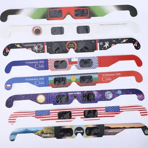 wholesale 100% not transparent ce certified ISO paper solar eclipse glasses