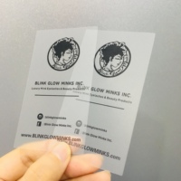 Cartes de visite en PVC transparent personnalisées, impression sur mesure, vente en gros d'usine