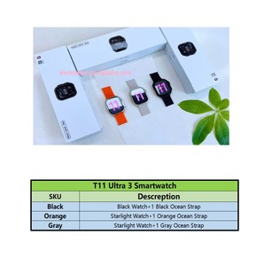 Smartwatch T11 Ultra3 a Buon Prezzo, Cassa in Lega, Cinturino in Silicone, Fitness Tracker Sportivo T11U3 <span class=keywords><strong>T</strong></span> 11 T11 Ultra 3 - Product Image 3