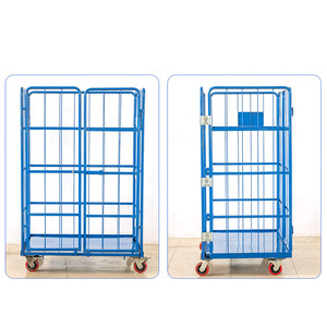China Hot Selling Stalen Opvouwbare Rolkooi 500Kg Platform Trolley Logistieke Roll Container Fabriek Direct Transport - Product Image 1