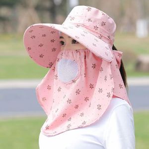 Sombrero de Sol de Ala Ancha Estilo Coreano para Mujer con Protección para el Cuello, Malla Transpirable, Sombrero de Verano para Exteriores - Product Image 2