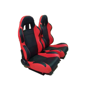 Sedile Sportivo da Corsa in PVC a Binario Singolo per Modifica Auto, Rosso, per Vendita all'Ingrosso - Product Image 1