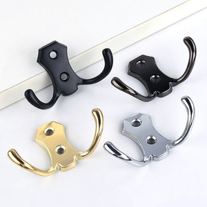 Ganchos para batas de aleación de zinc Resonance, doble gancho para puerta de armario, montaje en pared, estilo moderno y sencillo - Product Image 1