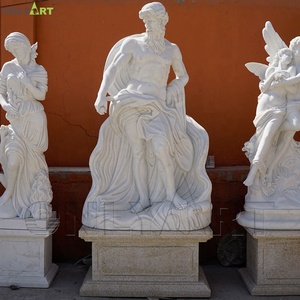 Estatua de dios del mar, escultura de mármol blanco de Poseidón para decoración de jardín al aire libre griego famoso, en venta - Product Image 4