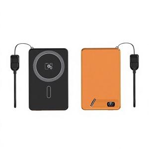 Batterie externe magnétique en alliage d'aluminium 10000mAh, charge rapide bidirectionnelle, chargeur portable sans fil avec entrée Type-C - Product Image 2
