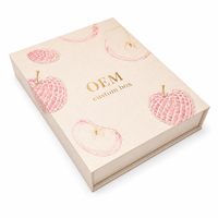 Boîte cadeau rigide magnétique de luxe personnalisée en forme de livre, recyclable, avec insert en mousse et pelliculage mat à chaud doré pour emballage cosmétique