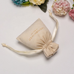 Petits sacs à cordon en velours <span class=keywords><strong>rose</strong></span> imprimés avec logo personnalisé de haute qualité pour boucle d'oreille pochette à bijoux avec ruban pochette cadeau pour <span class=keywords><strong>parfum</strong></span> - Product Image 6
