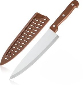 Cuchillo <span class=keywords><strong>de</strong></span> <span class=keywords><strong>chef</strong></span> afilado <span class=keywords><strong>de</strong></span> 8 pulgadas Morden con funda protectora, mango ergonómico, acero inoxidable alemán, apto <span class=keywords><strong>para</strong></span> lavavajillas. - Product Image 1