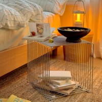 Table d'appoint de canapé au design créatif, en métal, robuste et durable, table basse de rangement, étagère de rangement mobile, meubles multifonctionnels