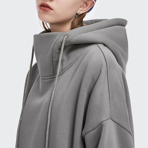 Sweat à capuche de prévention du vent en coton de qualité supérieure Poids lourd 400gsm Surdimensionné Unisexe Streetwear Pull à capuche pour hommes - Product Image 3