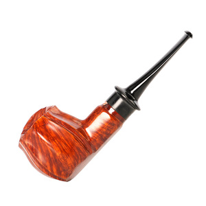 Muxiang Handmade Briarwood Tobacco Pipe Bent Type With Vulcanized Mouthpiece Men's Smoking Accessory - Product Image 5
