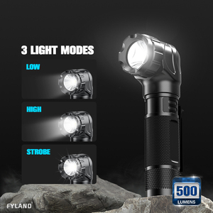 Đa Chức Năng Đèn Pin Chiến Thuật Góc Phải Có Thể Sạc Lại Nhỏ Gọn <span class=keywords><strong>Torch</strong></span> Cho Săn Bắn Câu Cá Cắm Trại Zoom Đèn Pin & Ngọn Đuốc - Product Image 2