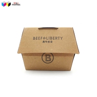 Caja de Embalaje para Hamburguesas Tipo Concha, Material Desechable de Grado Alimenticio, Logotipo Personalizado, Dimensiones Personalizadas