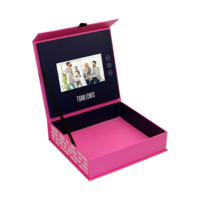 Produits les plus vendus en Europe, article en promotion, nouvelle boîte vidéo publicitaire rose avec écran LCD, cadeau de marque